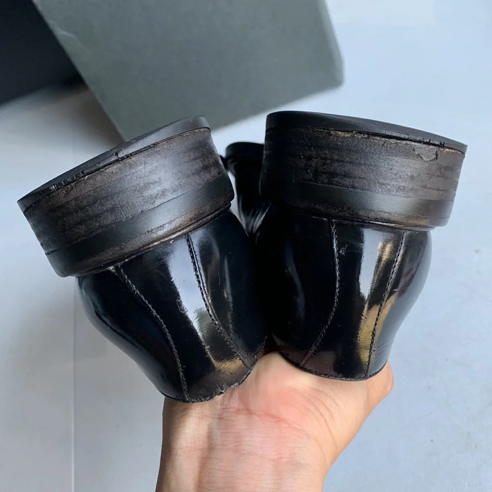 Gucci Horsebit Loafers Womens 8B Black Leather Block Heel Slip‎ On Italy Classic - Picture 15 of 17